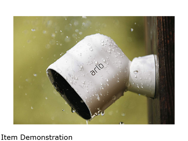 Arlo Pro 3 - Wire-Free Security 3 Camera System, 2K Resolution with HDR, 160&deg; View, Indoor/Outdoor, Color Night Vision, Spotlight, 2-Way Audio, Rechargeable Battery, Siren (VMS4340P)