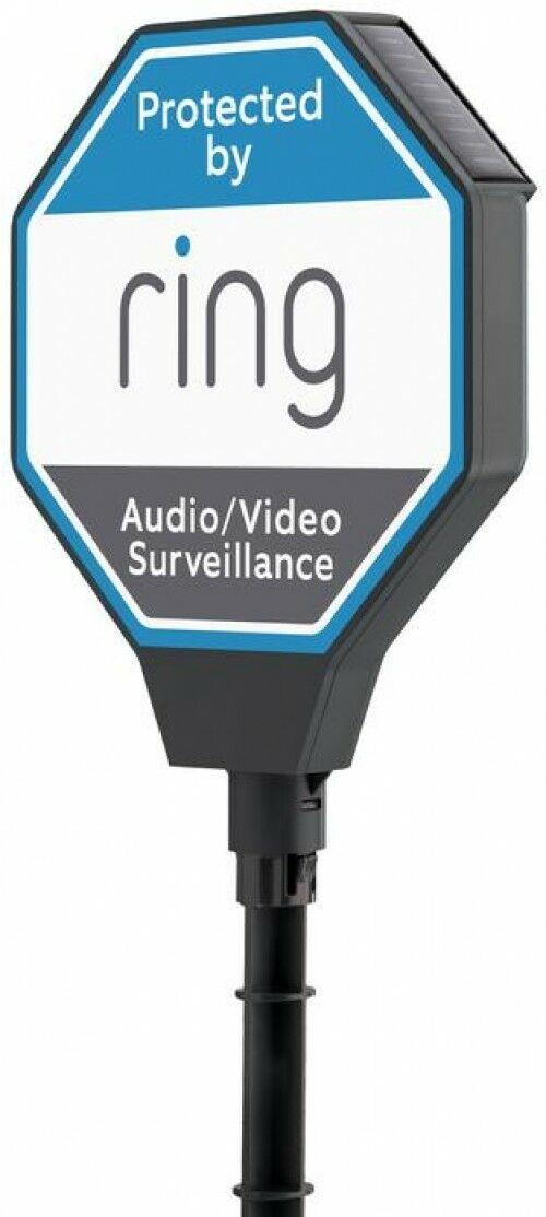 Ring Solar Security Sign Audio Video Surveillance Home Protection Door Warning