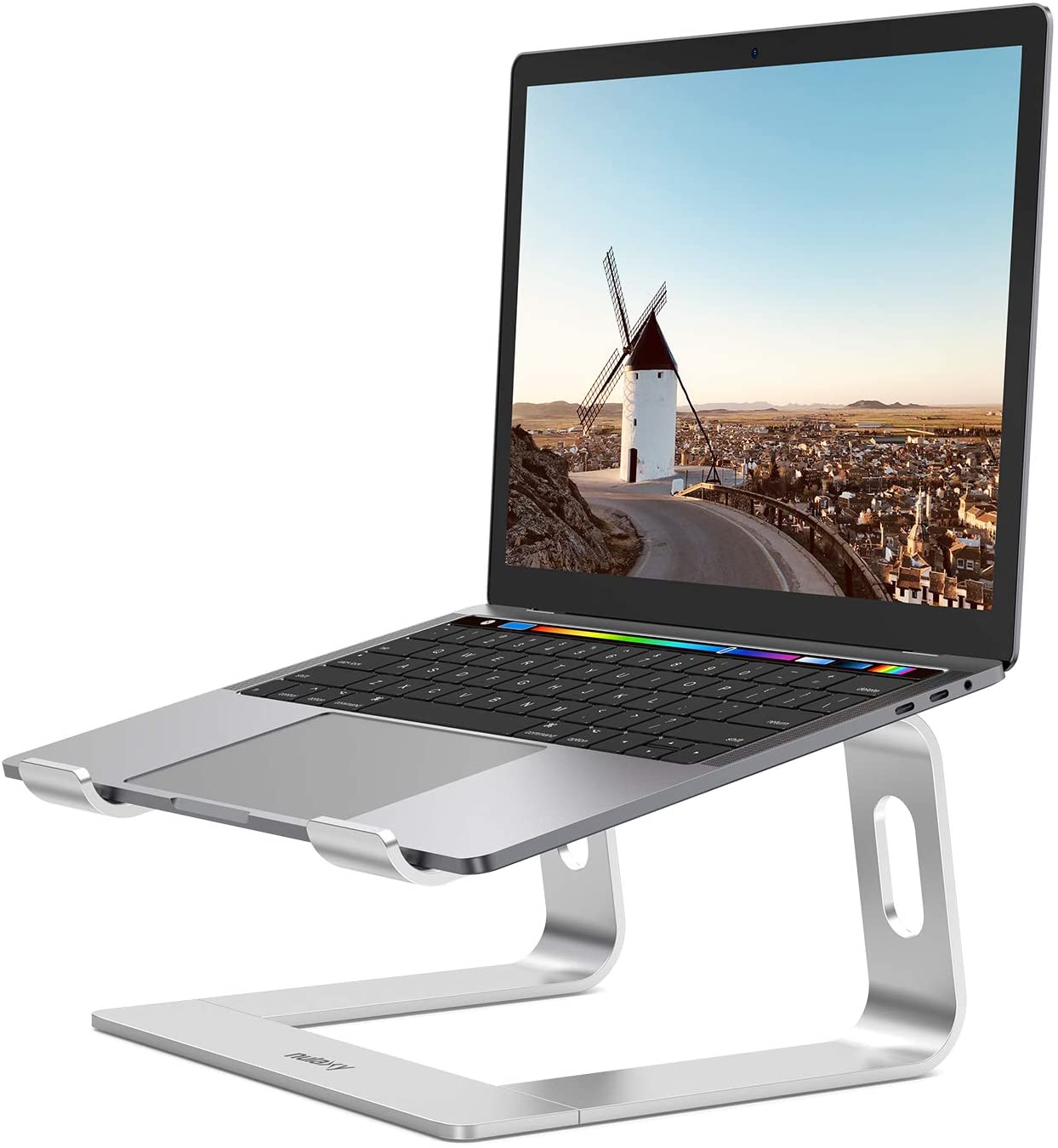 Laptop Stand, Ergonomic Aluminum Laptop Mount Computer Stand for 10-15.6" Laptops, Detachable Laptop Riser Notebook Holder Stand Compatible with MacBook Air Pro, Dell XPS, Lenovo More