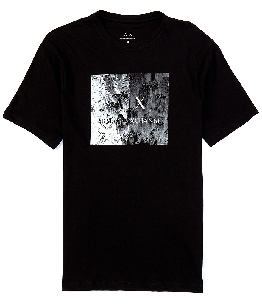 Armani Exchange City Graphic Logo Short-Sleeve Tee