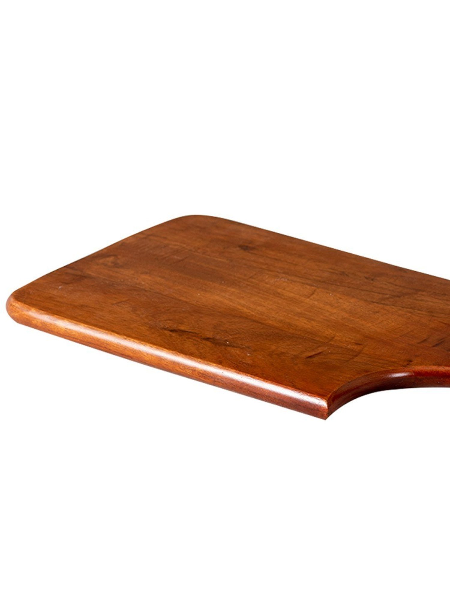 Nestroots Wooden Serving Platter for Snack Platter with Long Handle Rectangular Tray Cheese Board