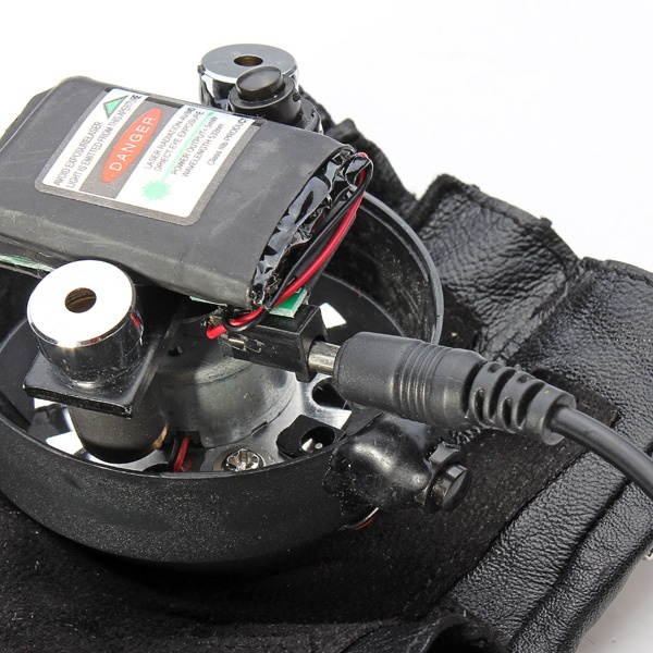 LG02 Gloves 1mw Double Purple Swirl Laser Pointer Gloves 405nm Built-in Battery  Low