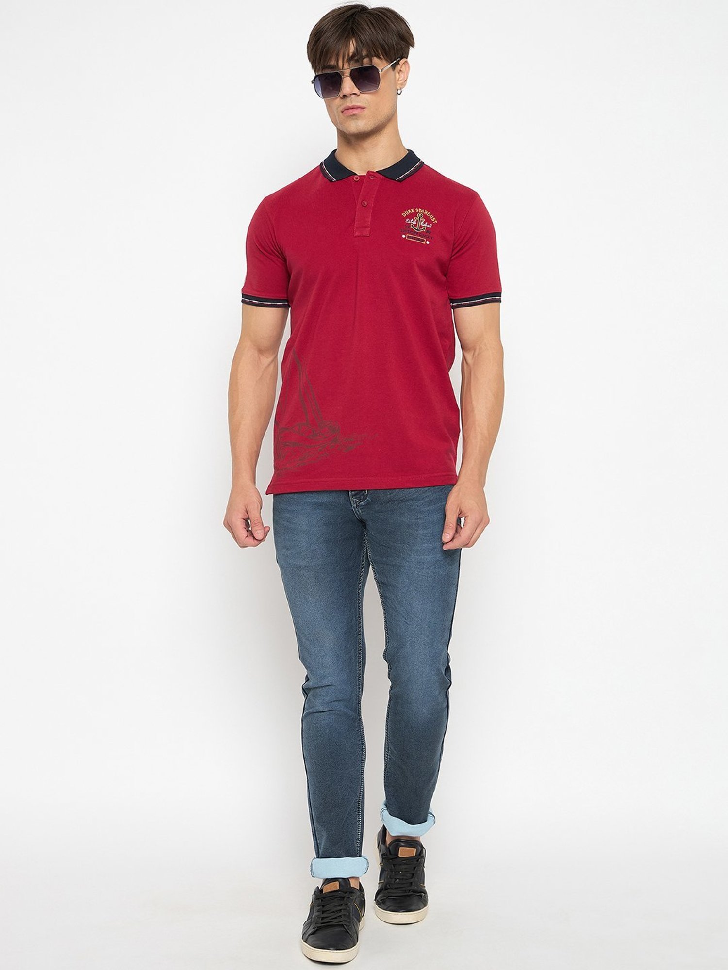 Duke Cranberry Slim Fit Polo T-Shirt