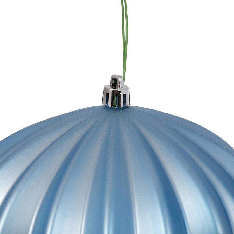 3ct Vickerman 5.7" Matte Onion Ornament, UV Coated Ornament Set Periwinkle