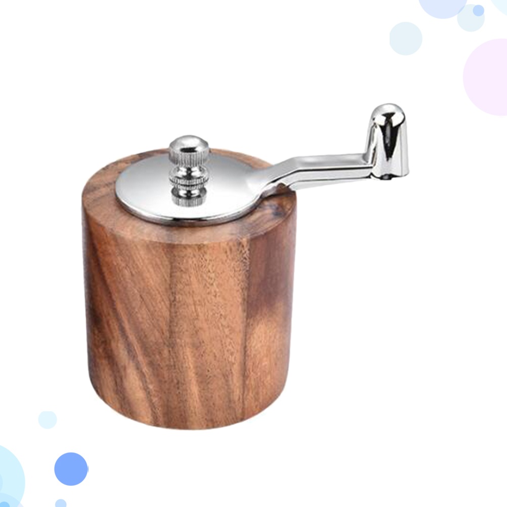 Wooden Pepper Spice Mill Grinder and Salt Shaker Manual Pepper Grinder Kitchen Grinder Tool Spice Jar Seasoning Bottle (Grinder)