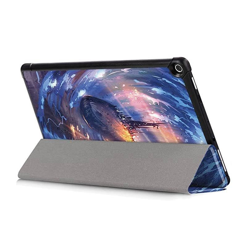Ultra Slim Lightweight Shell Standing Case for  All-New Fire HD 10 10.1-inch 2019/2017 Model Smart Cover with Auto Wake/Sleep,Fantastic Flying City