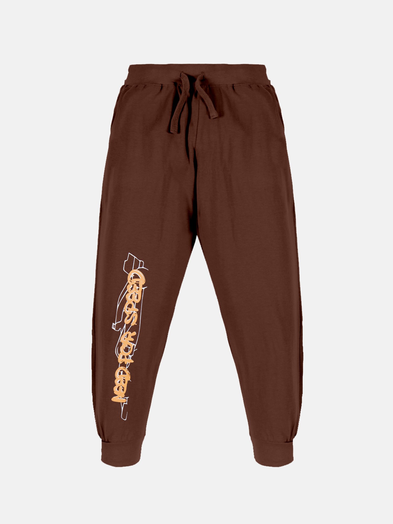Kiddopanti Boys Brown & Mustard Printed Trackpants (Pack Of 2)