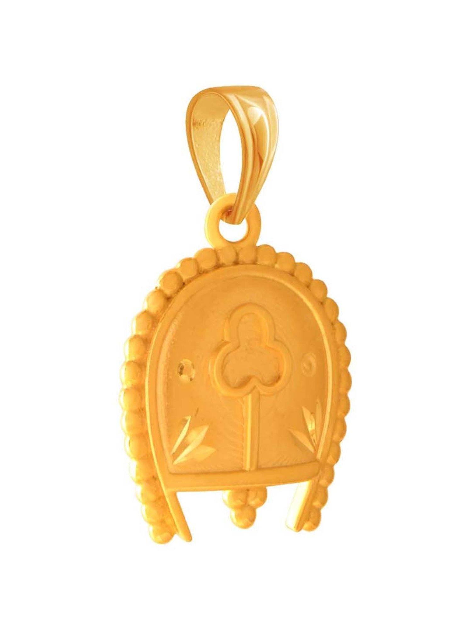 P.C. Chandra Jewellers 14k Yellow Gold Kulo Style Pendant for Women & Girls