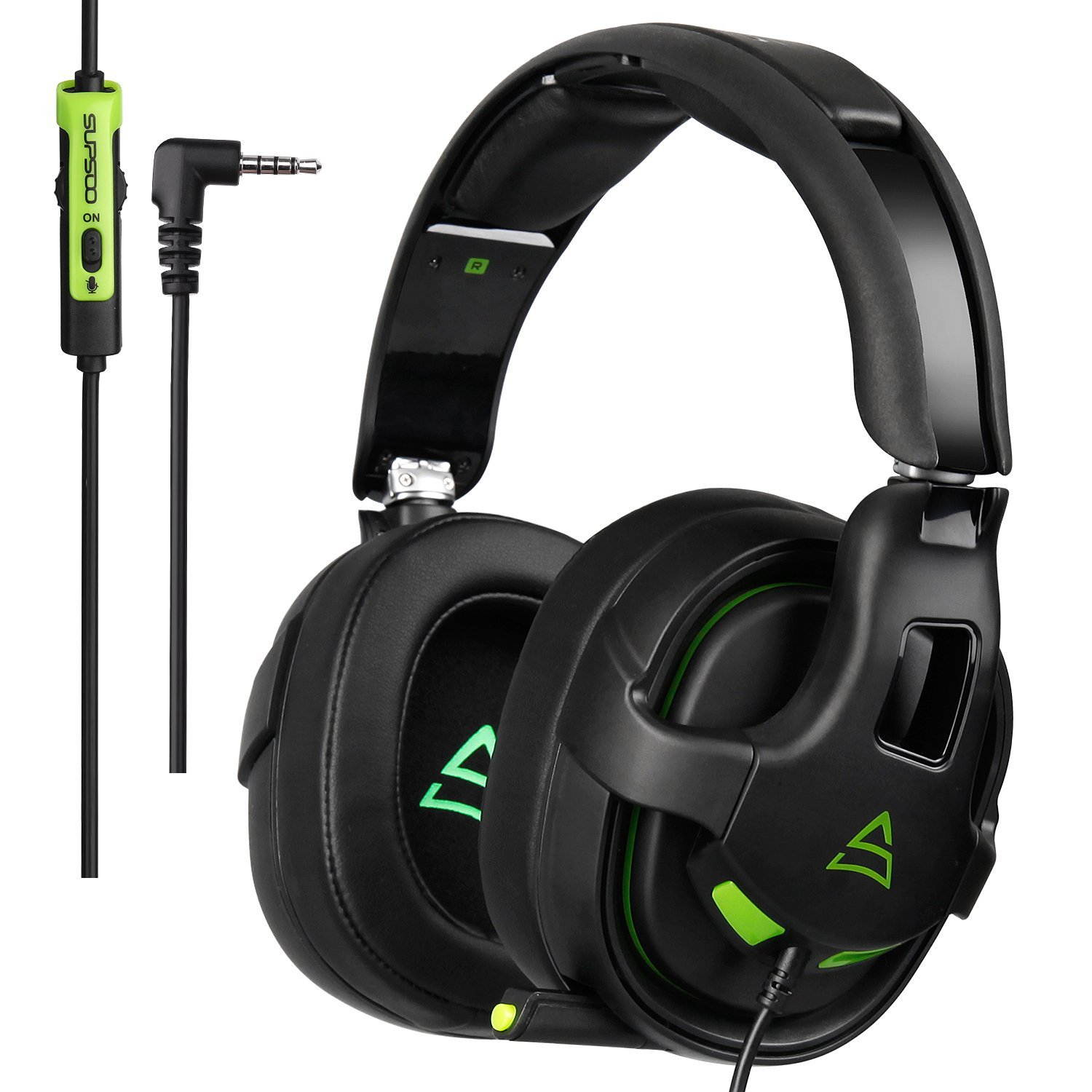 SUPSOO G818 PS4 New Xbox One Stereo Headset Over-Ear Gaming Headphones with Mic Bass Volume Control