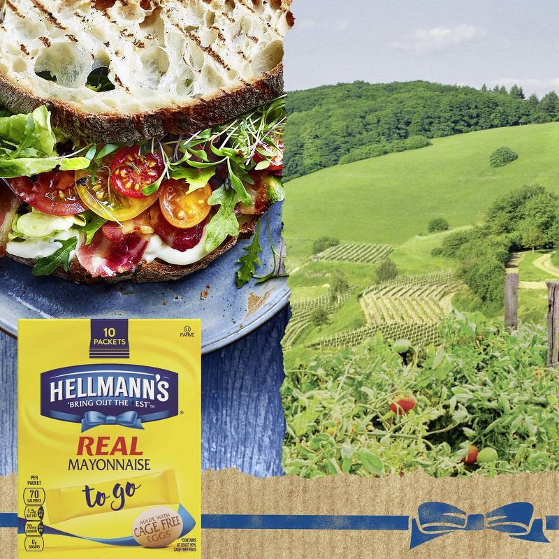 Hellmann's To Go Packets Real Mayonnaise - 10ct