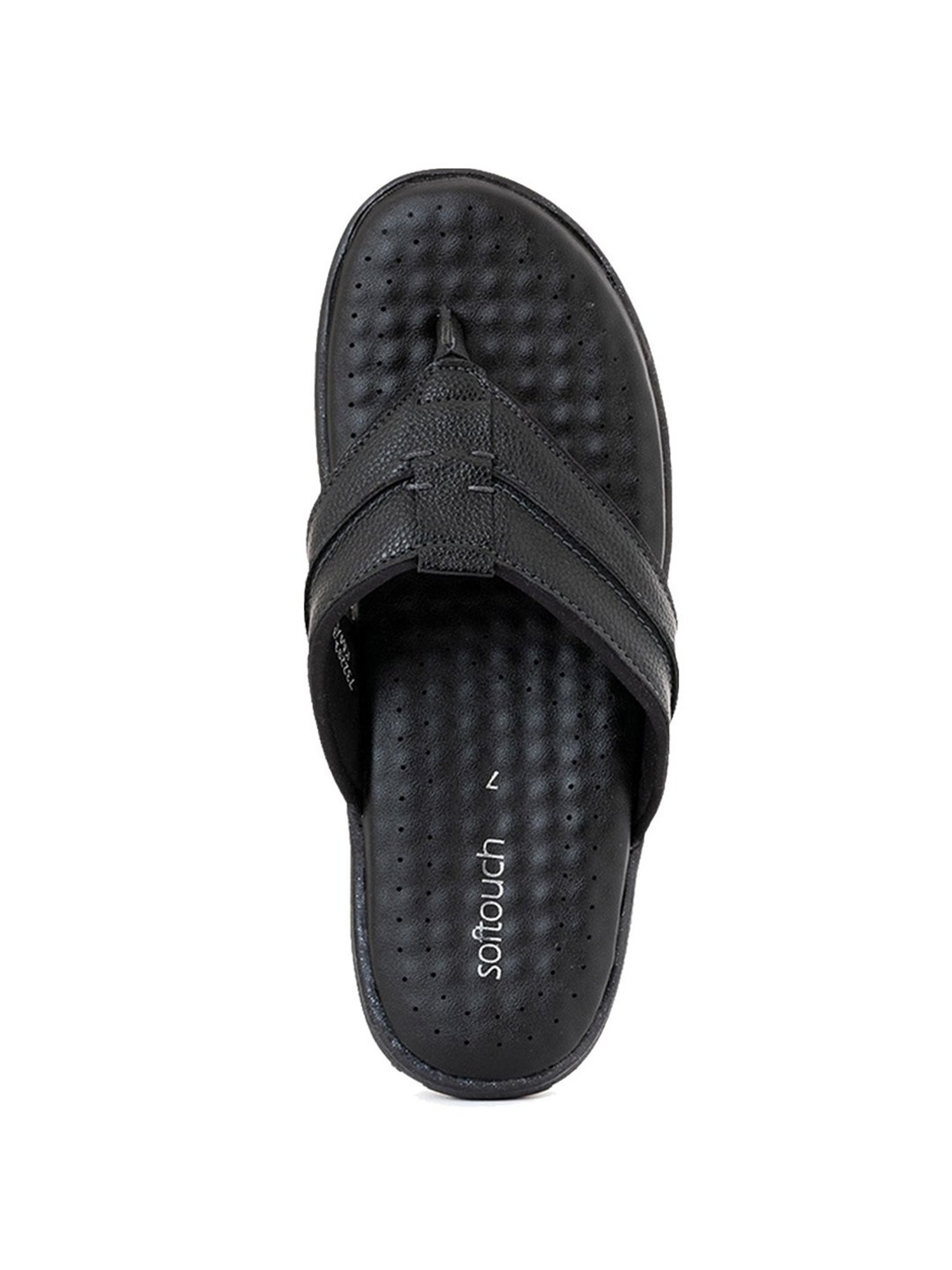 Khadim Men's Black Flip Flops