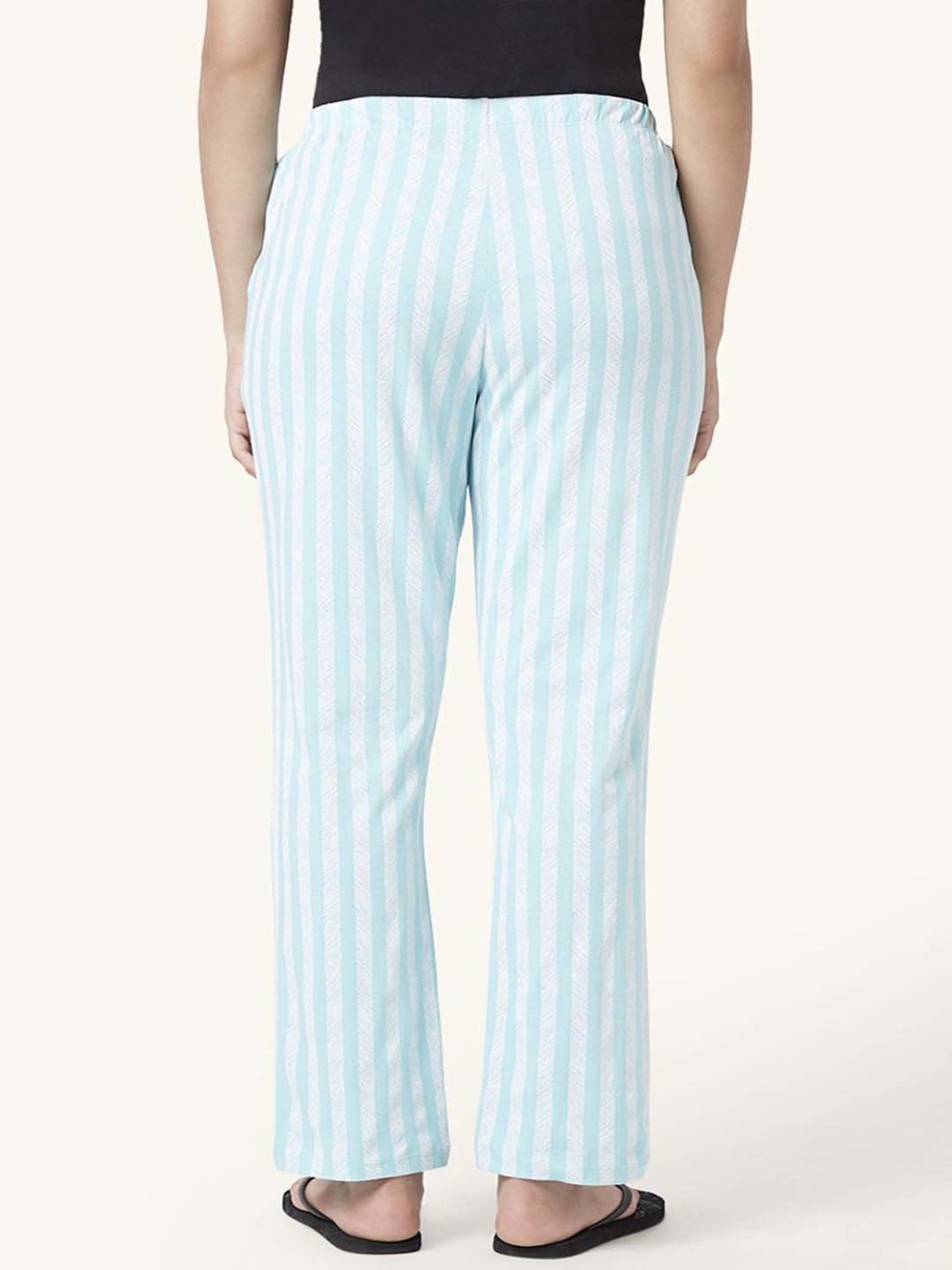 Dreamz by Pantaloons Blue Cotton Striped Pyjamas