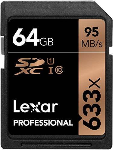 Lexar 64GB Professional Class 10 UHS-I U1 633x SDXC Memory Card #LSD64GCB1NL633
