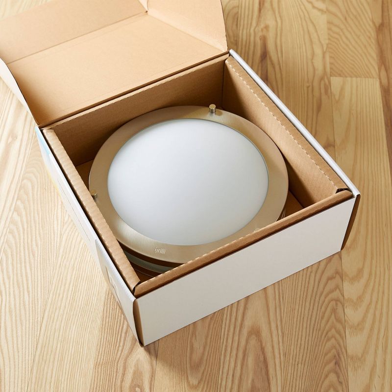 13" LED Circadian Wellness Flush Mount Ceiling Light White - Brilli
