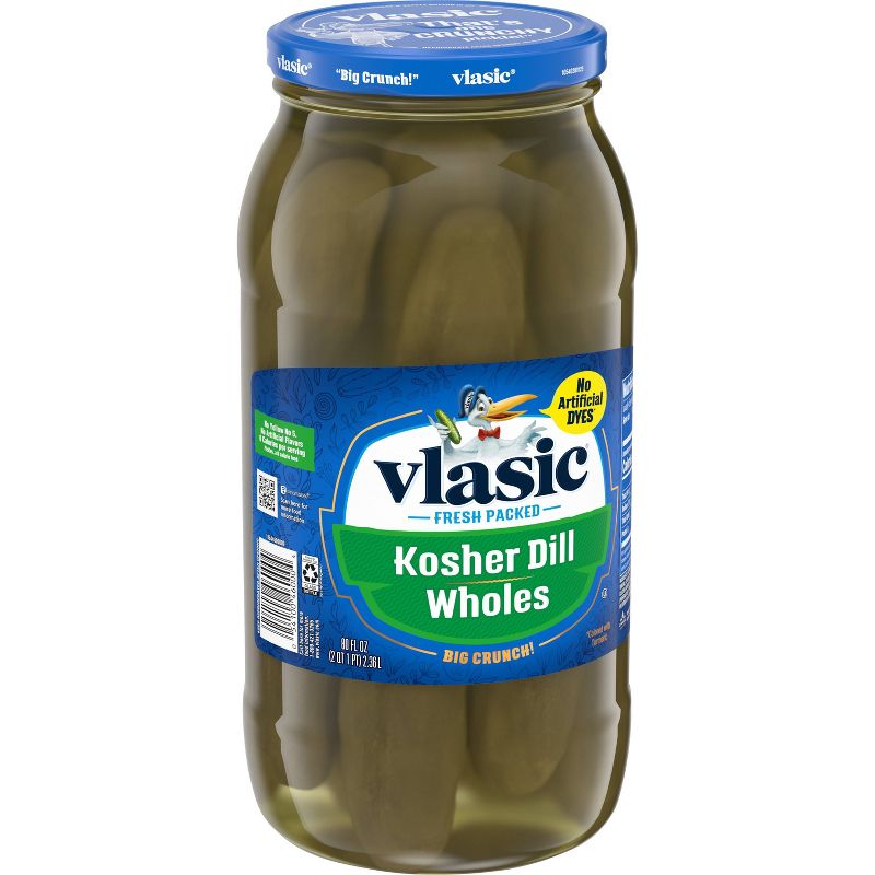 Vlasic Whole Kosher Dill Pickles - 80oz
