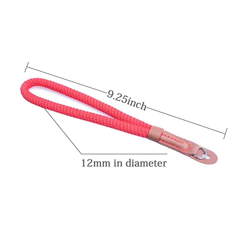 Red Cotton Camera Hand Wrist Strap Compatible with Fujifilm XT30 XT3 XT20 XT2 X70 XPro2 XE3 X30 XQ2 X100F X100T A6400 A6000 A6300 A6500 A6100 RXIR II RX10 Cameras Adjustable Safety Strap