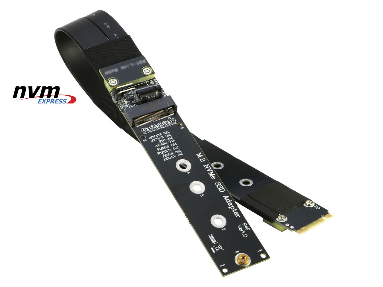 PCIe M.2 NVMe SSD Riser Adapter Extension Card Cable Supports PCIE 3.0 x4 Full Speed 32Gbps 20cm 7.8inch Length