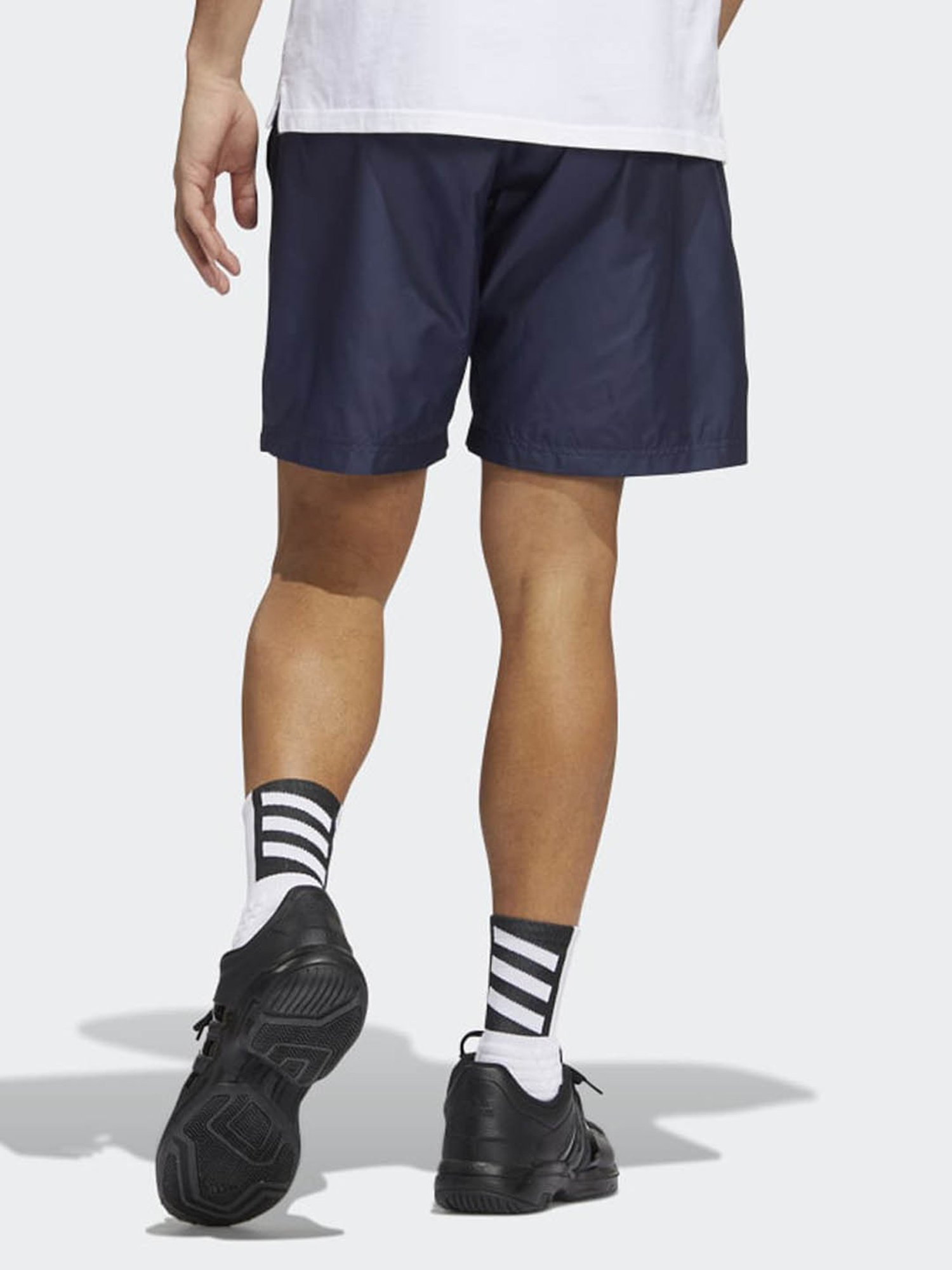 Adidas Blue Regular Fit Colour Block Sports Shorts