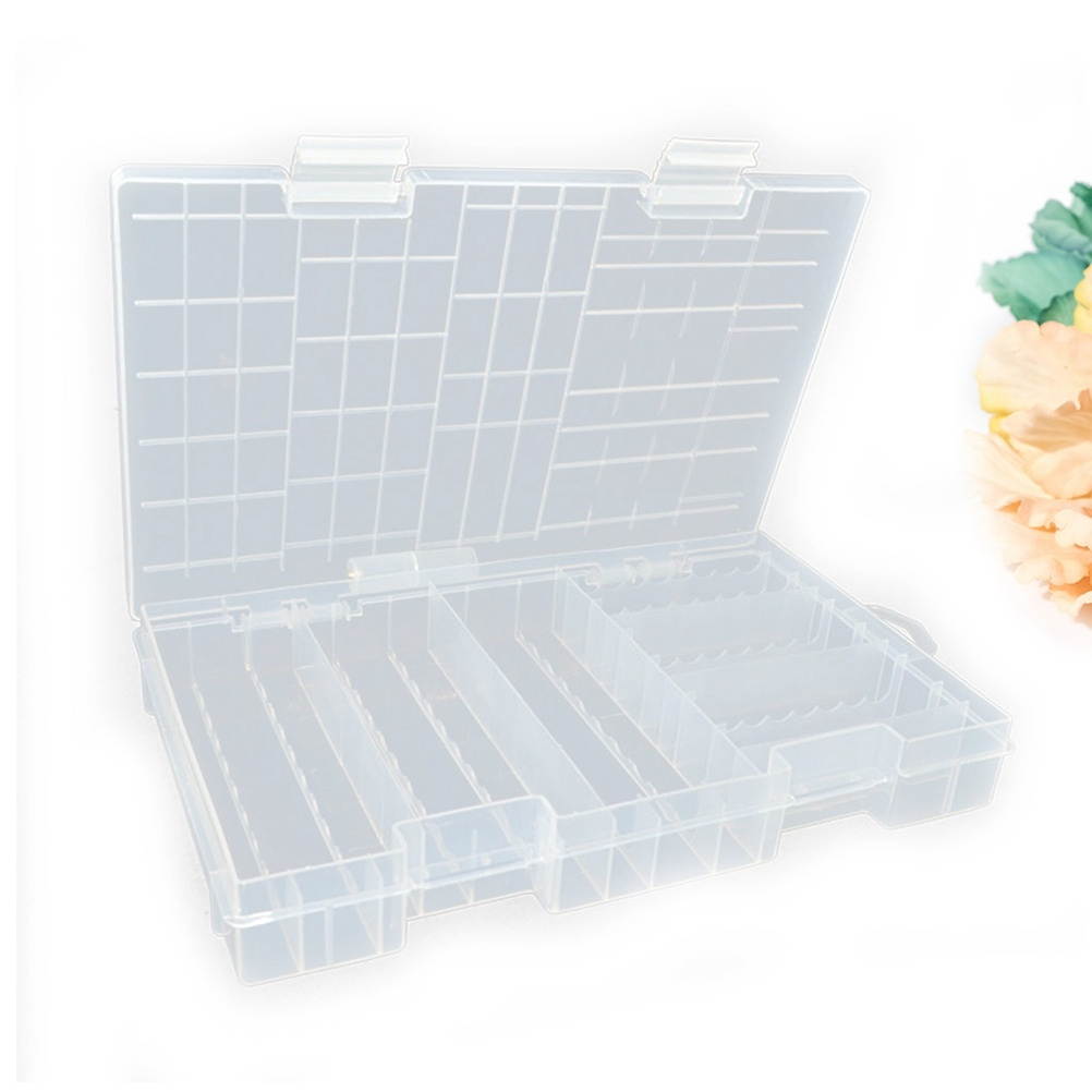 Transparent Portable Battery Organizer Storage Case Holder Double-layer Battery Storage Box Rack For 18650 26650 AA AAA Battery (Transparent)