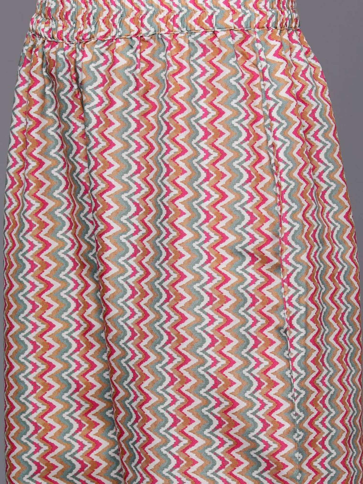 Varanga Multicolored Printed Kurti Palazzo Set