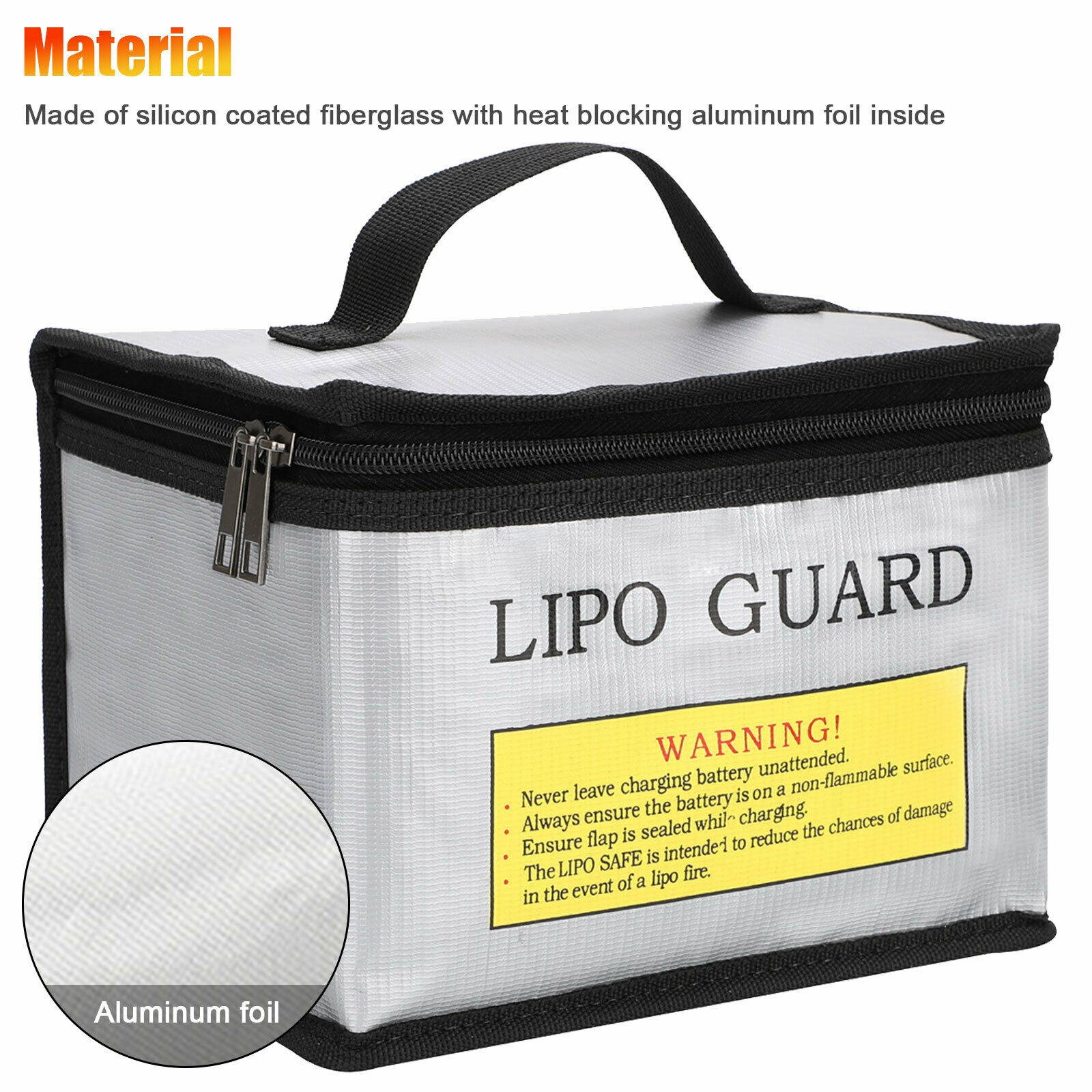 Lipo Battery Safe Guard Fireproof Explosionproof Bag Pouch For Charge Storage