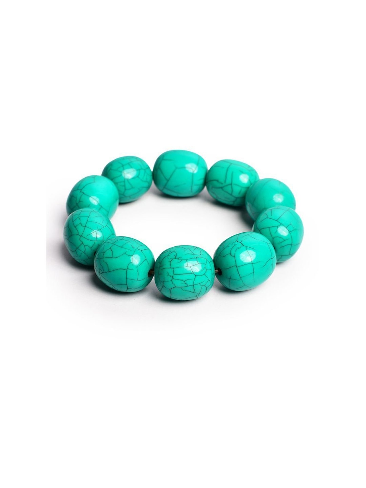IMLI STREET Turquoise Artificial Stone Stretchable Bracelet for Women