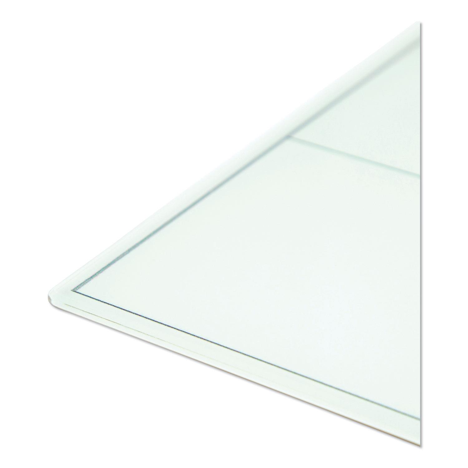 Floating Glass Dry Erase Undated One Month Calendar, 36 x 24, White 3967U0001