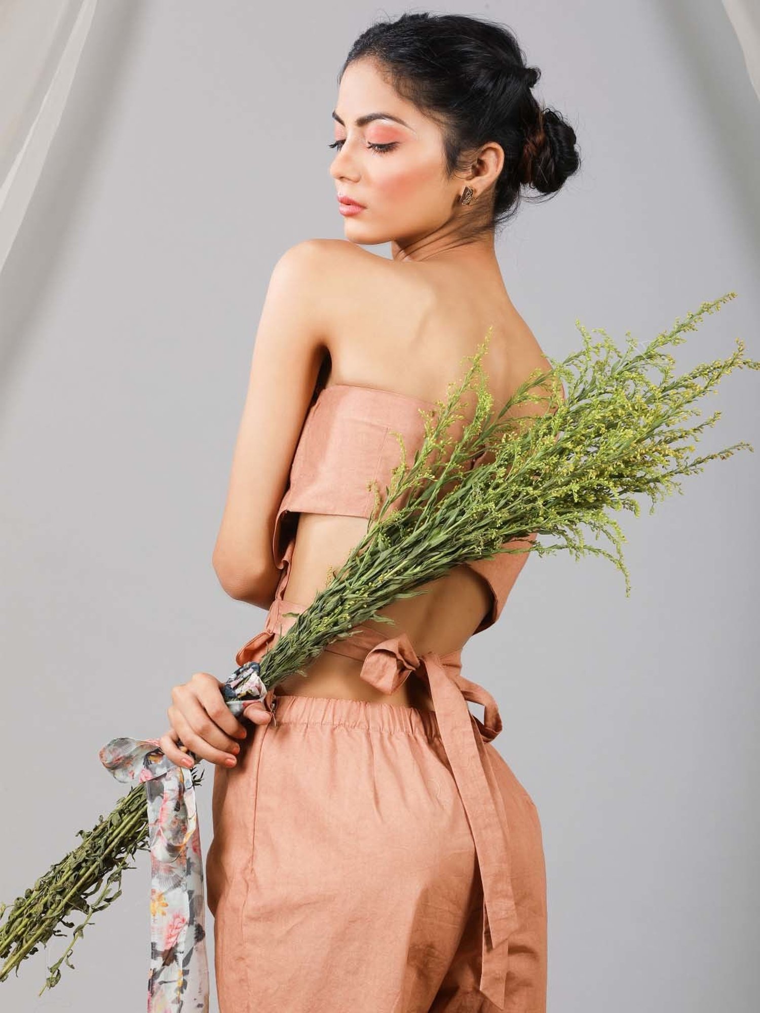 KAORI BY SHREYA AGARWAL Beige Cotton Jumpsuit