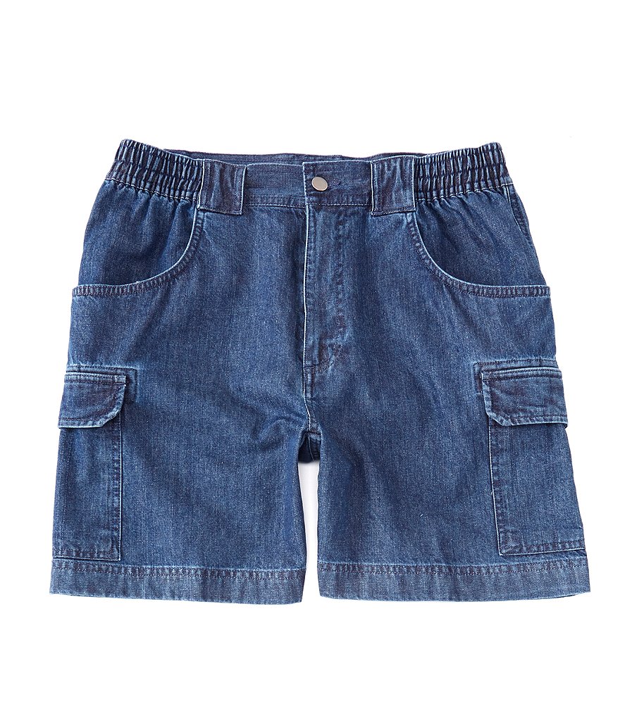 Roundtree & Yorke Big and Tall Performance 9#double; and 11#double; Inseam Flat Front Herringbone Print Shorts