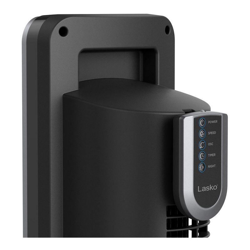 Lasko T48322 Ultra Air Performance 48 Inch 3 Speed Electric Slim Oscillating Upright Tower Fan with Remote, 8 Hour Timer, and Nighttime Mode, Black