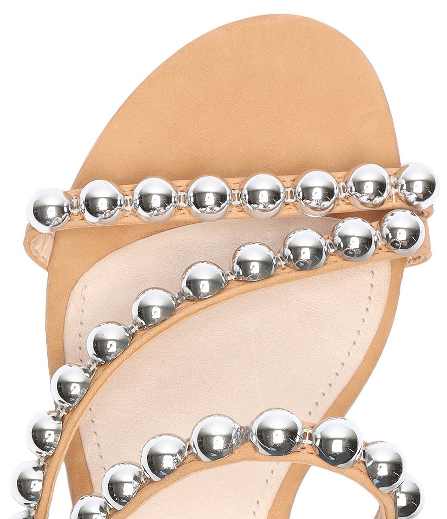 Schutz Aurelia Studded Suede Flat Slide Sandals