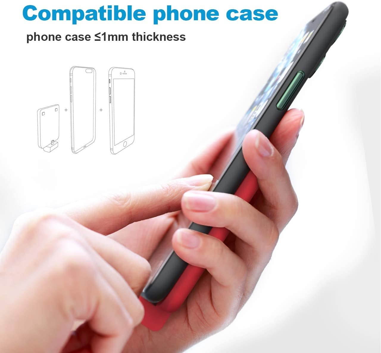 OISLE Mini Power Bank Powercore 4500mAh Portable Charger Portable Battery Charger Case for iPhone 12/12 mini/12pro/12pro Max 11/11 pro (max)8/8+X7/7+6/6+/6s5/5s-Black