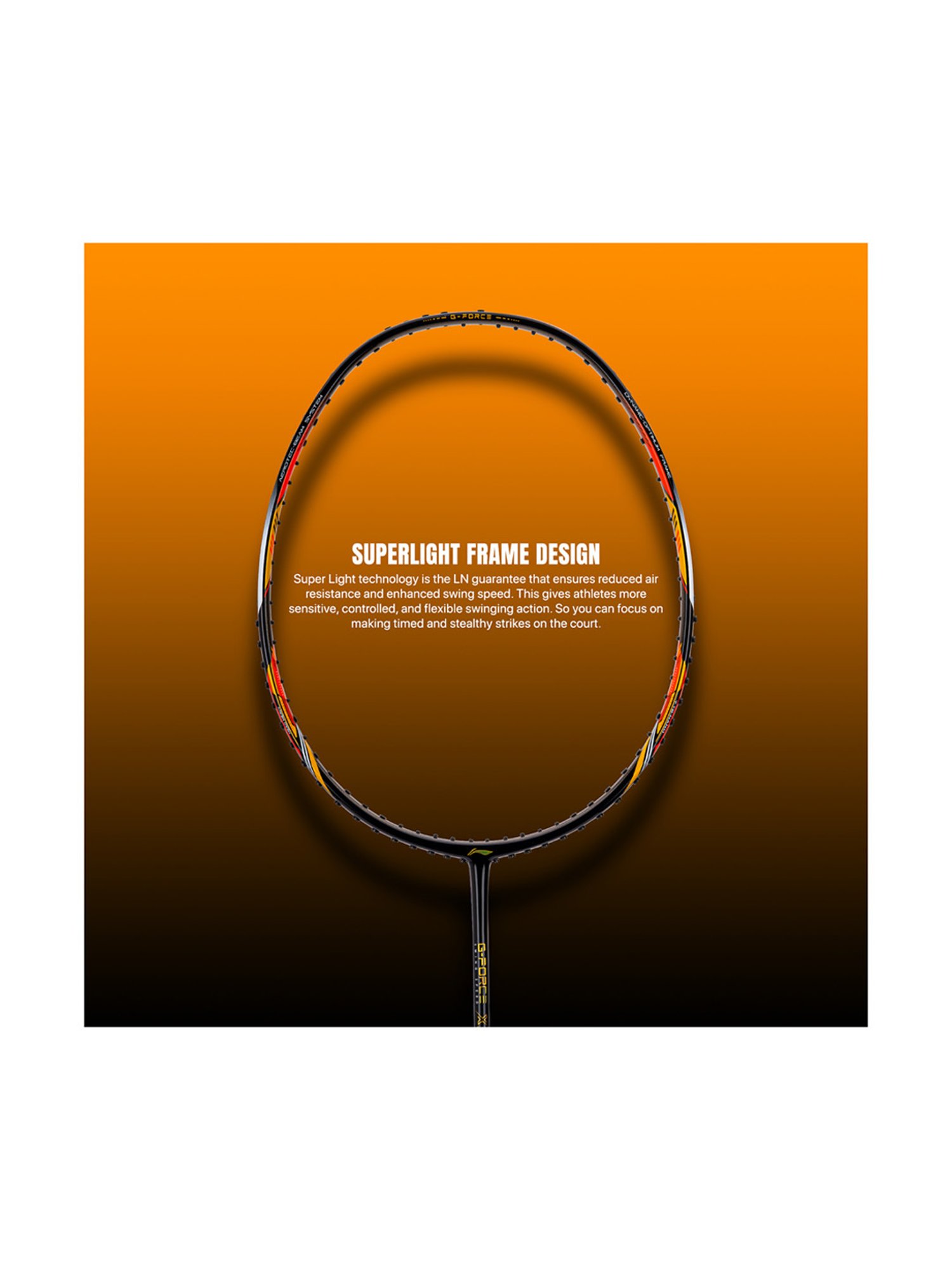 Li-Ning G-Force X5 Badminton Racket (Core Black) Size - Medium