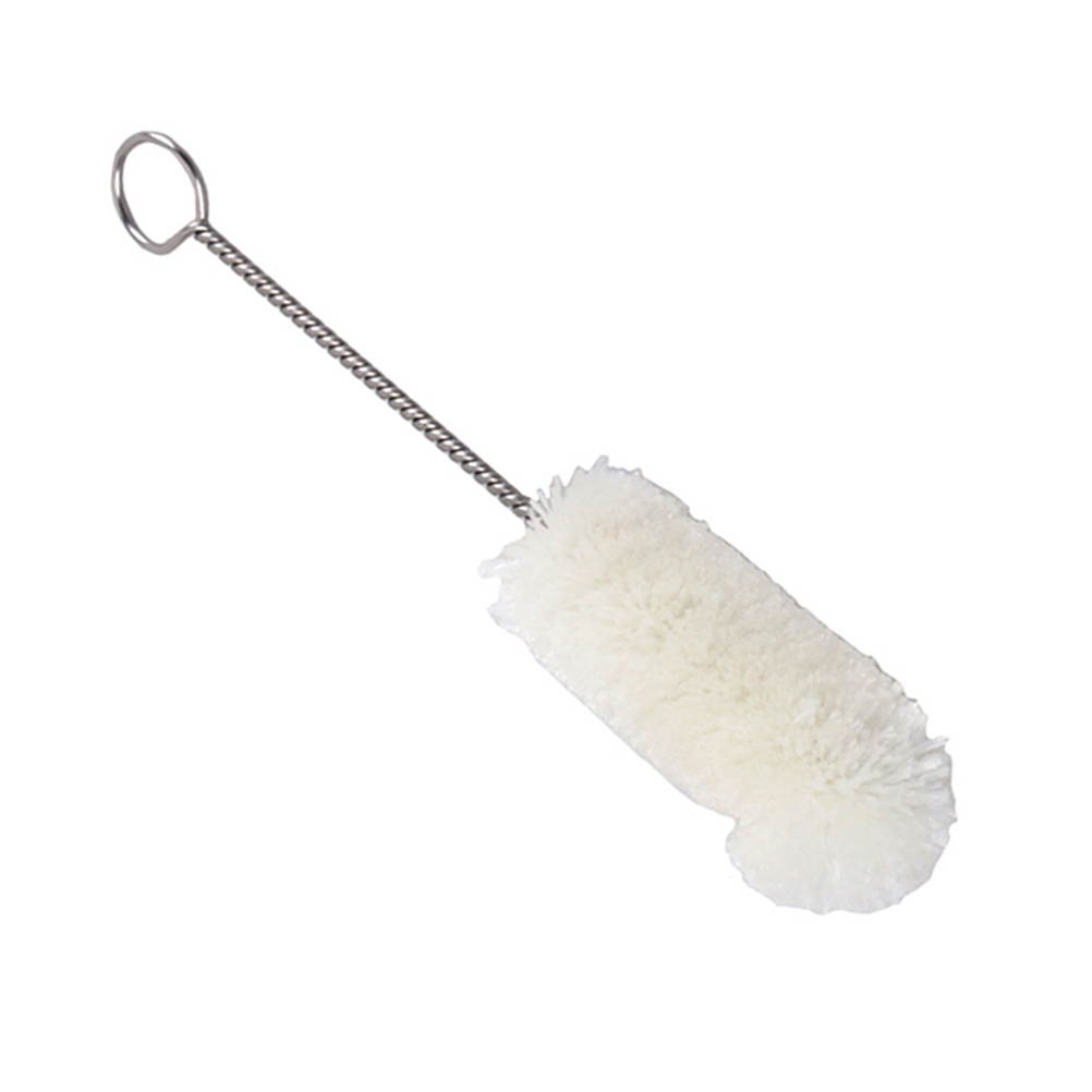 1 Pc Universal Fluff Mouthpiece Cleaning Brush with Metal Handle for Trumpet Woodwind Instrument (White)