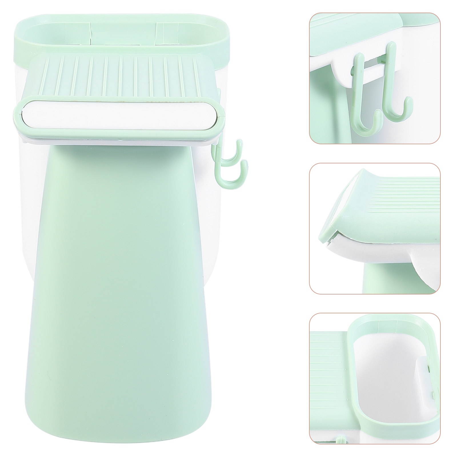 1Pc Adhesive Punch Free Bathroom Storage Rack Bathroom Organizer Toothbrush Stand