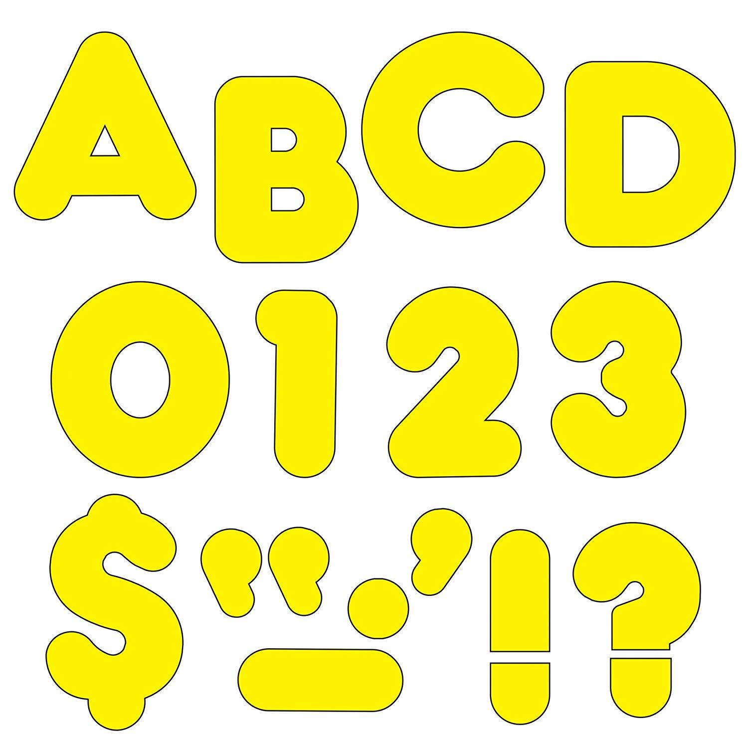 TREND enterprises, Inc. Yellow 4" Casual Uppercase Ready Letters