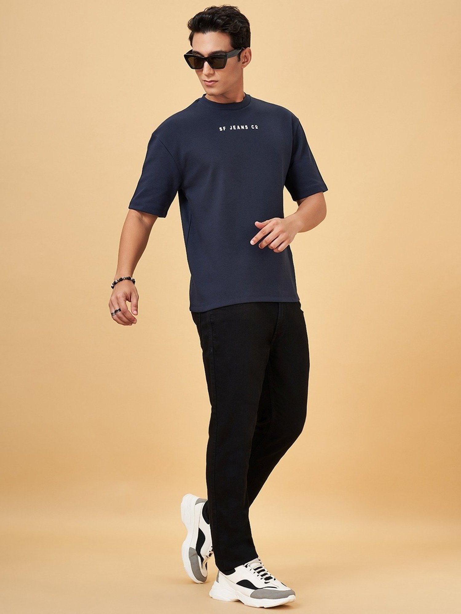 Sf Jeans By Pantaloons Dark Denim Regular Fit T-Shirt