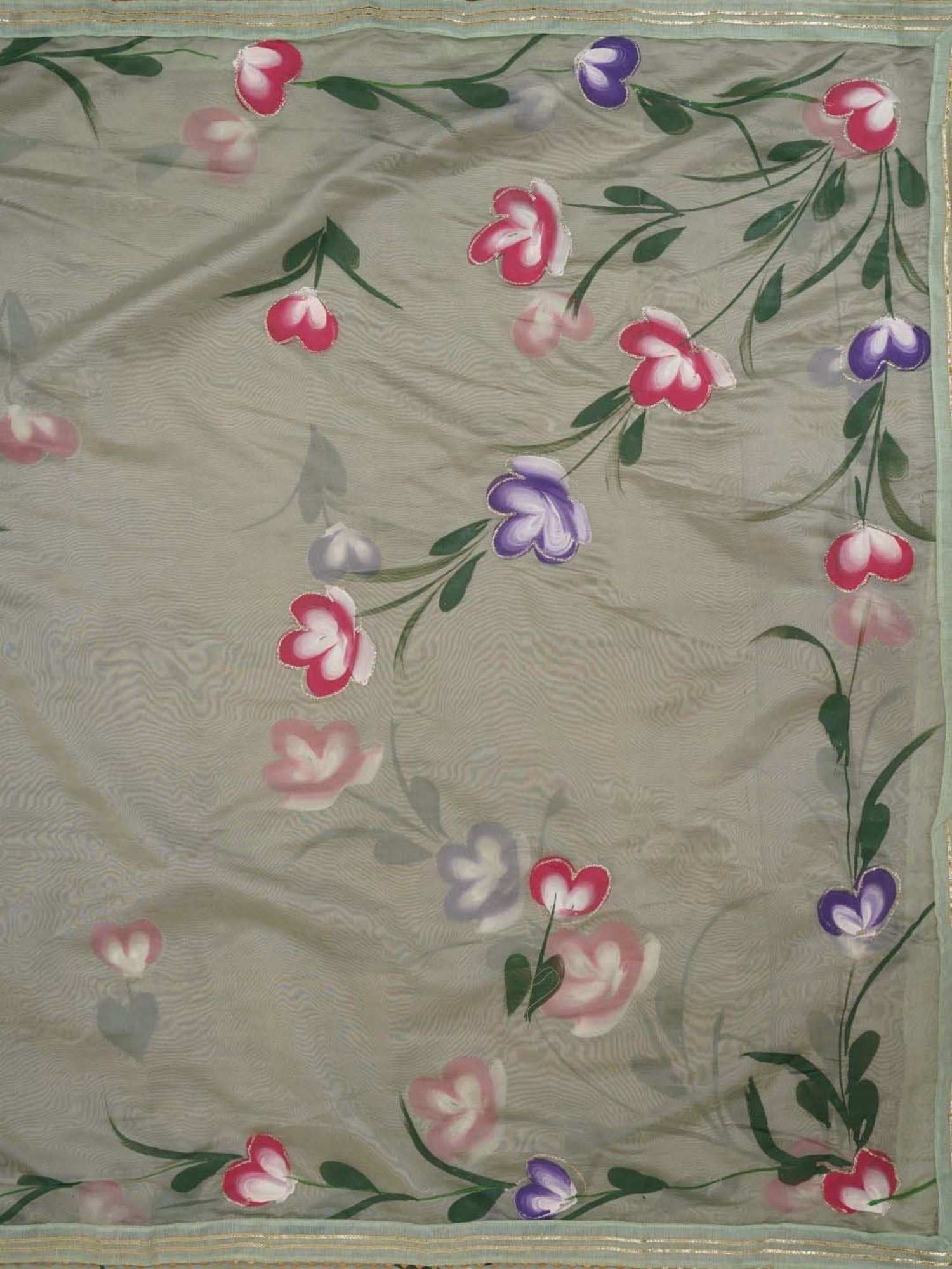 Jaipur Kurti Green Embroidered Unstitched Dress Material