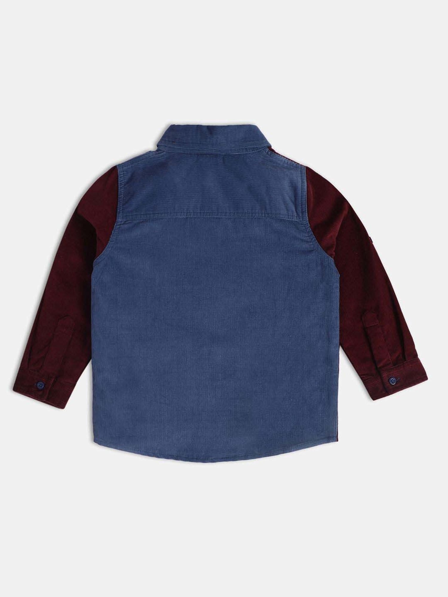 MINIKLUB Boys Blue & Brown Cotton Printed Full Sleeves Shirt