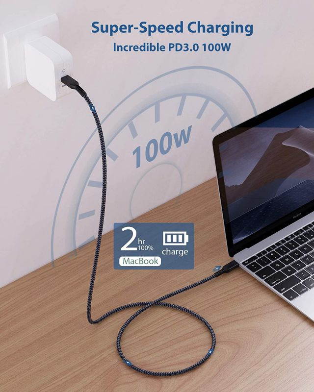 USB4 Cable Compatible for Thunderbolt 3 4Ft/40Gbps/5K/100W Maxonar USB4 Cable 20V/5A Supports Single 5K 60hz or 2X 4K 60hz Monitor External SSD eGpu (External Gpu) USB-C Docking Station (1.2M)