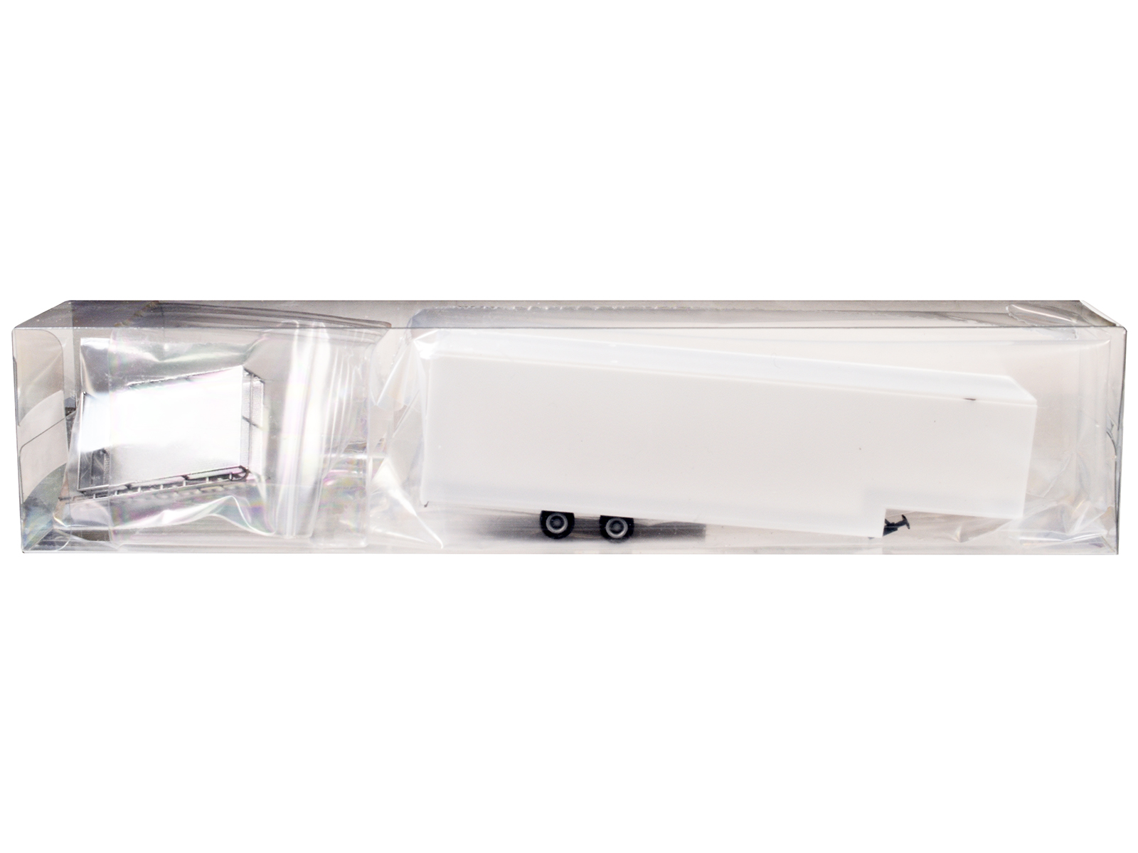 Race Horse Transport Trailer White 1/87 (HO) Plastic Model by Promotex