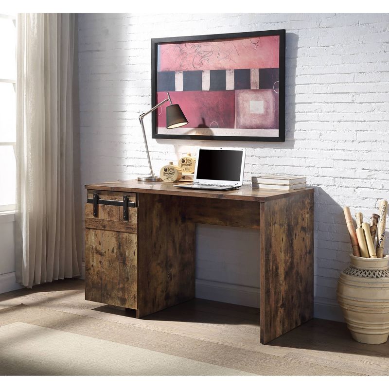Bellarose Writing Desk Rustic Oak - Acme Furniture