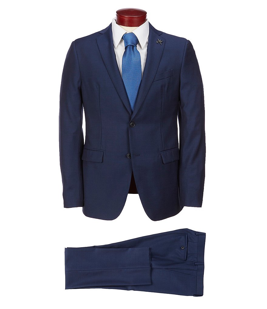 John Varvatos Slim Fit Solid Wool Suit