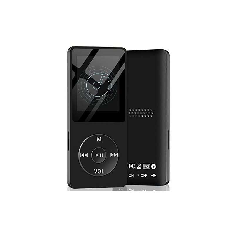MP3 Player with 32GB Memory Card,  HiFi Lossless Music Player with Speaker and Earphones, FM Radio/Video/Voice Recorder/E-Book Reader | Support 128GB TF Card - White