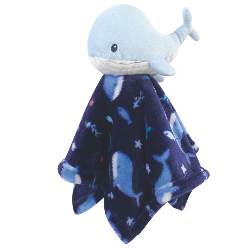 Luvable Friends Baby Boy Plush Blanket and Security Blanket, Deep Sea, One Size