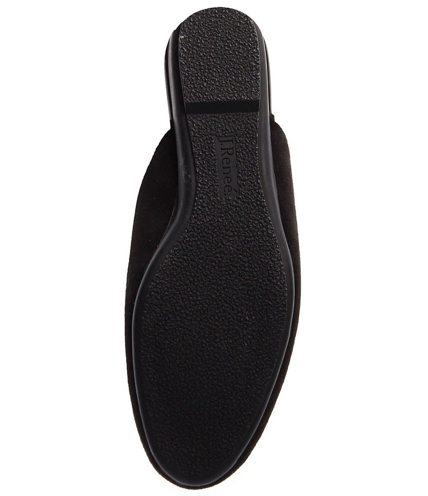 J. Renee Haziza Leopard Print Calf Hair Mules