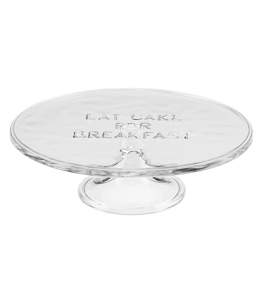 kate spade new york All in Good Taste Eat Cake for Breakfast Glass Cake Plate