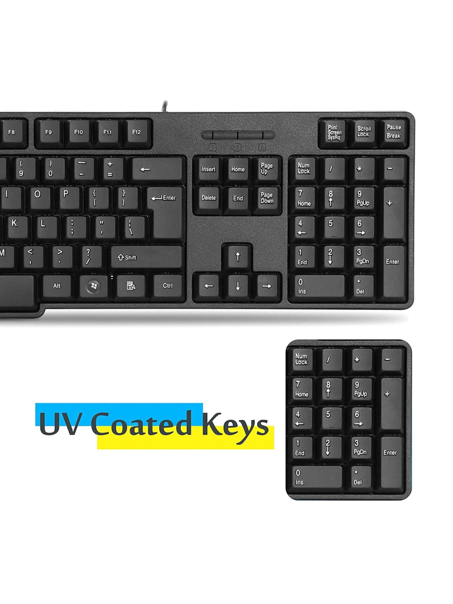 Zebronics Zeb-K20 Keyboard & Zeb-Rise Mouse Combo Set (Black)