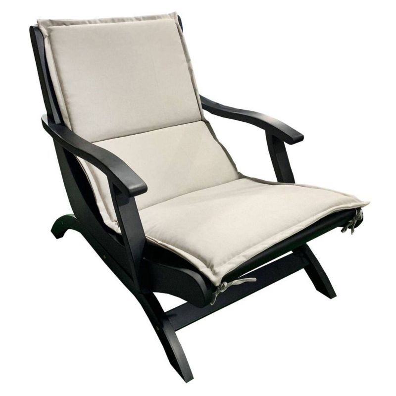 Sheldon Lounger with Cushion - Black - Courtyard Casual