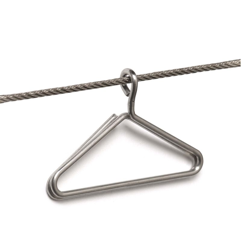 Design Ideas Coat Hanger Photo Clips - 8 Clips on 4ft Cable - Silver, 48" x 0.1" x 1"